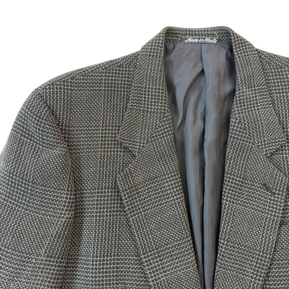 Vintage Mani by Giorgio Armani Wool Plaid Sport Coat Blazer Sz 39R - Picture 3 of 12